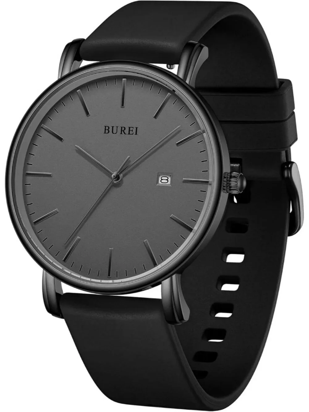 Men's Black Band Classic Mesh Strap Minimalist Analog Quartz Waterproof Watch